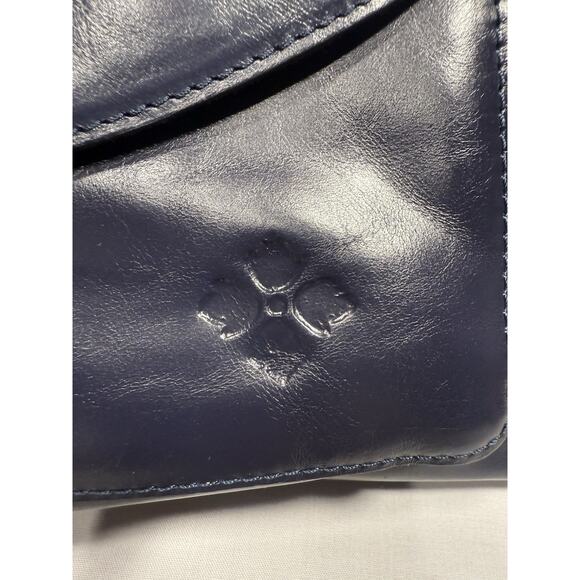 PATRICIA NASH Kirby leather front pocket vintage large crossbody NAVY EUC - Picture 10 of 14
